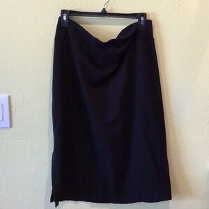 Women’s Nine West Black Pencil Skirt xl stretchy pull on straight z14